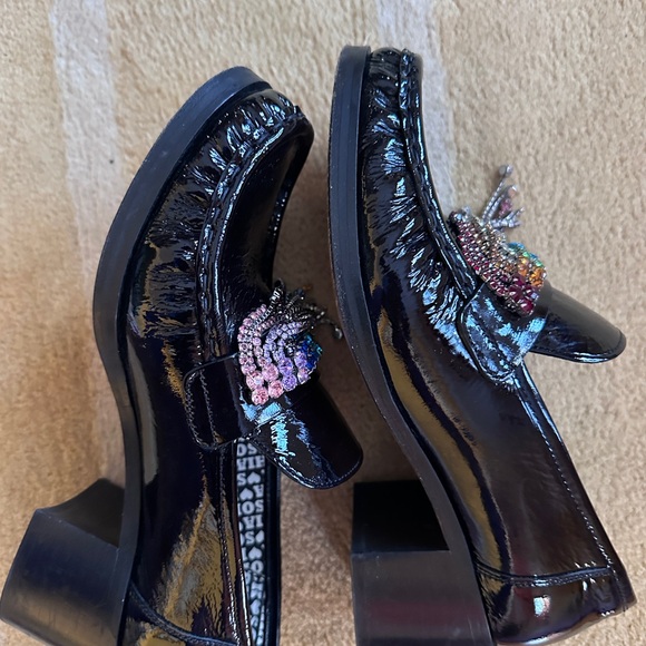 Sophia Webster patent leather stacked heel loafer. - Picture 6 of 6